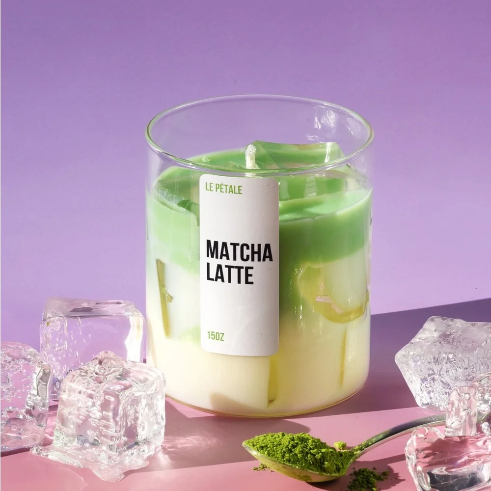 LE PÉTALE Matcha Latte Candle 15 oz - Picture 2 of 6